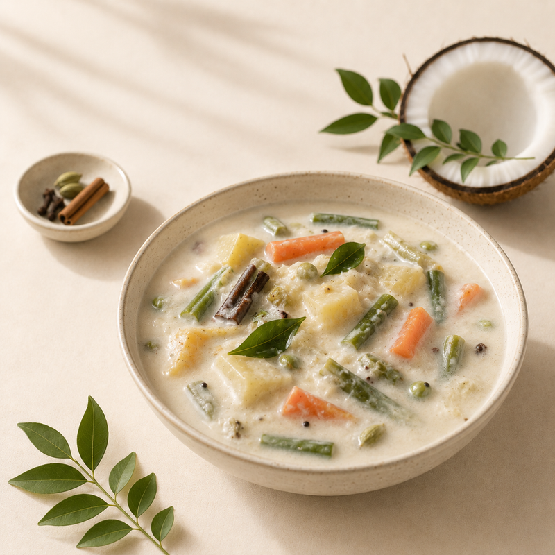 Kerala vegetable stew simmering