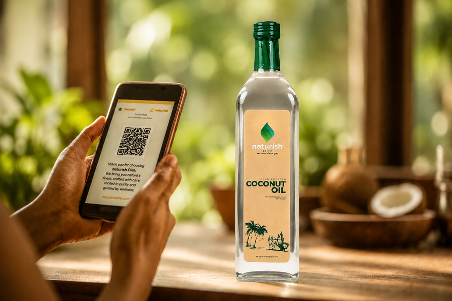 Scanning the batch code on a bottle