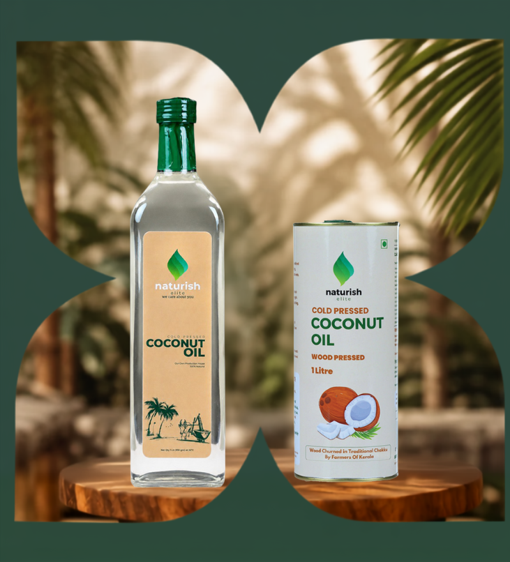 Naturish elite cold pressed coconut oil, 1 litre