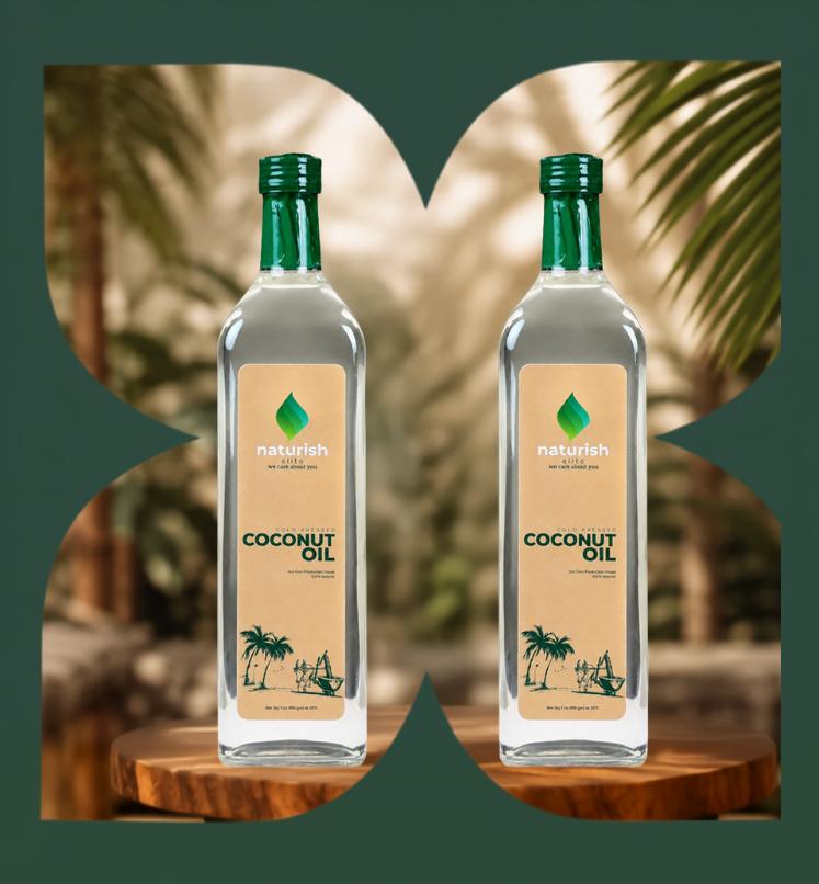 Naturish elite cold pressed coconut oil, 1 litre
