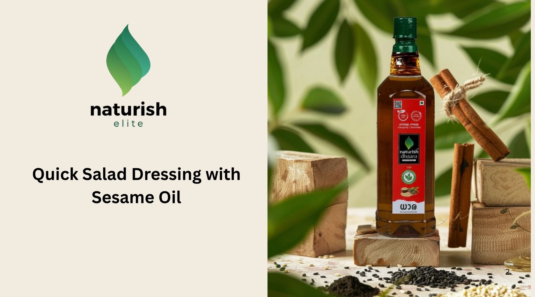 Quick Salad Dressing with Sesame Oil