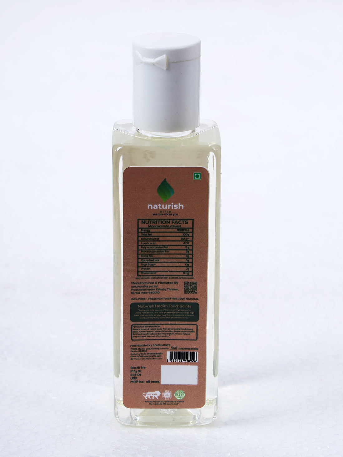 Naturish Elite cold pressed Coconut Oil- 100ML.