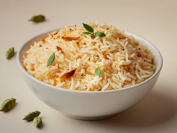 Kerala biryani rice with whole spices