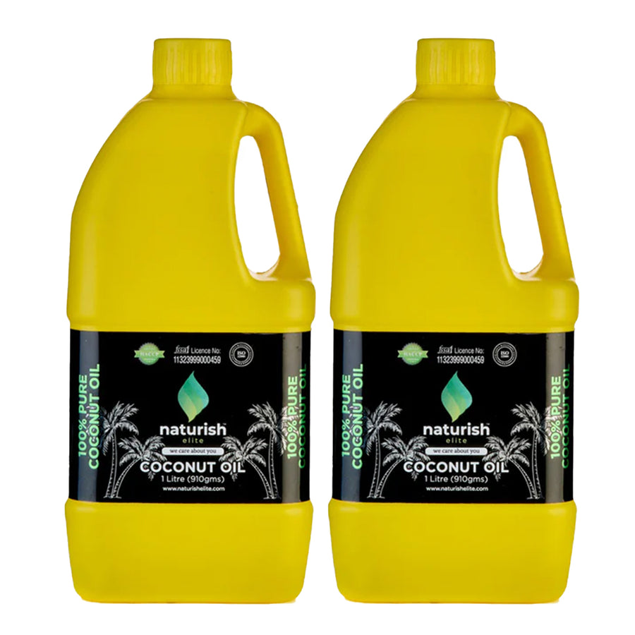 Naturish Elite's Coconut Oil - 2LX2- Travel Pack